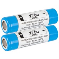 2X SAMSUNG lítium-iónová batéria 2750mAh 3,6V 18650 2X SAMSUNG lítium-iónová batéria 2750mAh 3,6V 18650