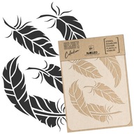 Šablóna DIY SCRAPBOOKING / A3 / VTÁČIE PERIE Šablóna DIY SCRAPBOOKING / A3 / VTÁČIE PERIE