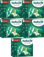 Ludwik All in One P-Free citrón tablety do umývačky riadu 900g 50 ks x5 Ludwik All in One P-Free citrón tablety do umývačky riadu 900g 50 ks x5