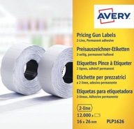 Cenové štítky Avery na kotúči PLP1626 odolné