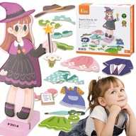 Drevené magnetické puzzle Viga Dress Up Edu Drevené magnetické puzzle Viga Dress Up Edu