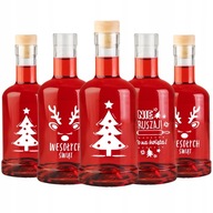 5x TADEK VIANOČNÉ FĽAŠE 250 ML NA LIKÉROVÉ LIKÉRY VIANOČNÉ DARČEKY + KORKY 5x TADEK VIANOČNÉ FĽAŠE 250 ML NA LIKÉROVÉ LIKÉRY VIANOČNÉ DARČEKY + KORKY