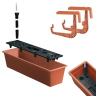 Balkónový box so zavlažovaním IS6CAN + madlá Balkónový box so zavlažovaním IS6CAN + madlá