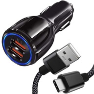 QC 3.0 NABÍJAČKA DO AUTO RÝCHLA + KÁBEL USB-C QC 3.0 NABÍJAČKA DO AUTO RÝCHLA + KÁBEL USB-C