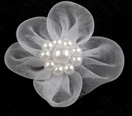 Monofilový kvet s perličkami