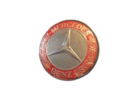 Emblém pre Mercedes Benz 57 mm Red Silver