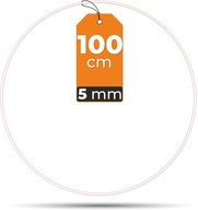 Kovová kruhová obruč BIELA ​​makramé 100cm HRÚBKA 5mm