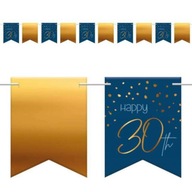 Veniec s nápisom HAPPY 30th blue GOLD Veniec s nápisom HAPPY 30th blue GOLD