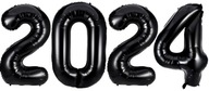 Balóniky s číslami 2024 Prom Black Helium Decoration XL 100cm Balóniky s číslami 2024 Prom Black Helium Decoration XL 100cm