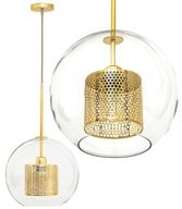 TOOLIGHT Závesné svietidlo Gold Glass Ball E27 TOOLIGHT Závesné svietidlo Gold Glass Ball E27
