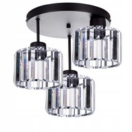 3-hlavý krištáľový luster Spálňová stropná lampa do obývacej izby 3-hlavý krištáľový luster Spálňová stropná lampa do obývacej izby
