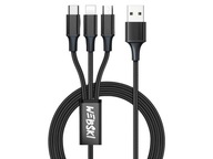 USB 3v1 KÁBEL PRE NABÍJANIE ZARIADENÍ TROCH KONCOV USB 3v1 KÁBEL PRE NABÍJANIE ZARIADENÍ TROCH KONCOV