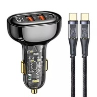 USAMS Autonabíjačka 2xUSB+1xUSB-C 80W Rýchla USAMS Autonabíjačka 2xUSB+1xUSB-C 80W Rýchla
