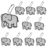 Kľúčenka, kľúčenka, reflexná pomôcka, reflektor, prívesok slona