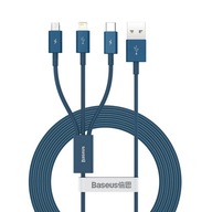BASEUS SUPERIOR 3V1 USB KÁBEL - LIGHTNING/USB TYP C/MICRO USB 3,5 A 1,5 M