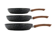 SADA HRUBÝCH HRUBÝCH panvíc S PLÁŠŤOM KAMILLE GRANITE SADA HRUBÝCH HRUBÝCH panvíc S PLÁŠŤOM KAMILLE GRANITE