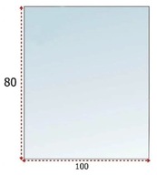 Tvrdené sklo pod krb 100x80 cm