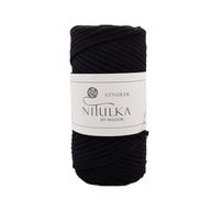 Bavlnená šnúra Macrame 5 mm 100 ČIERNA Bavlnená šnúra Macrame 5 mm 100 ČIERNA