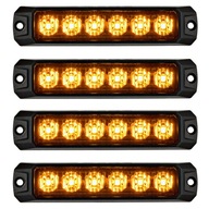 6 LED výstražné svietidlo 4x stroboskopický ťahák 6 LED výstražné svietidlo 4x stroboskopický ťahák