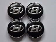 4x emblémy krytiek na disky HYUNDAI 60mm čierne 4x emblémy krytiek na disky HYUNDAI 60mm čierne