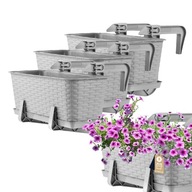 KADAX 3x BALKÓNOVÁ BOX 40cm + ÚCHYTKY SIVÁ KADAX 3x BALKÓNOVÁ BOX 40cm + ÚCHYTKY SIVÁ