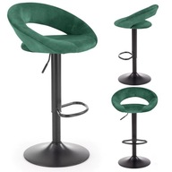 Velúrová barová stolička Loft H102 Fľaša zelená