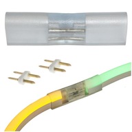 Krátky konektor pre NEON LED pásiky - NEON + vidlica