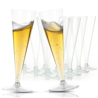 Plastové poháre na šampanské na nohe, 120 ml, 40 kusov Plastové poháre na šampanské na nohe, 120 ml, 40 kusov