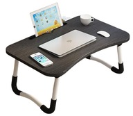 SKLADACÍ STÔL NA RAŇAJKÚ POSTEĽ PRE LAPTOP 60 x 40 cm, vrchná časť čierna SKLADACÍ STÔL NA RAŇAJKÚ POSTEĽ PRE LAPTOP 60 x 40 cm, vrchná časť čierna