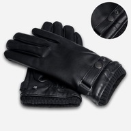 Zimné pánske rukavice z eko kože TOUCH BLACK Zimné pánske rukavice z eko kože TOUCH BLACK