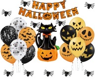 SADA BALÓNOV HALLOWEENSKÉ OZDOBY Banner Tekvica Pavúky