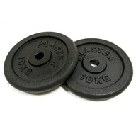 Hmotnosť liatinových platní 10 kg x2 do posilňovne Hmotnosť liatinových platní 10 kg x2 do posilňovne