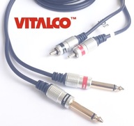 KÁBEL 2 RCA - 2x JACK 6,3mm MONO VITALCO MK50 3m