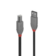 Lindy 36675 USB 2.0 A-B kábel čierny Anthra Line - 5m Lindy 36675 USB 2.0 A-B kábel čierny Anthra Line - 5m