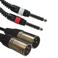 AC-2J6S-2XM/3 2x stereo jack 6,3/2x XLR