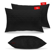ANTALERGICKÝ VANKÚŠ 2X50X70 cm PREŠÍVANÝ SÚPRAV NA SPANIE ČIERNY POĽ. ANTALERGICKÝ VANKÚŠ 2X50X70 cm PREŠÍVANÝ SÚPRAV NA SPANIE ČIERNY POĽ.