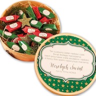 Firemný vianočný darčekový kôš s fudgemi S NÁZVOM Red&Green Firemný vianočný darčekový kôš s fudgemi S NÁZVOM Red&Green