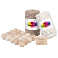 Macrama Kit Botton String 2 ks 26 prvkov Macrama Kit Botton String 2 ks 26 prvkov