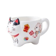 1ks v štýle šálky čaju! Roztomilá japonská mačka