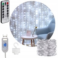 SVETELNÉ ZÁCLONOVÉ LAMPY OKENNÉ GARLANDOVÉ DRÔTY 300 LED 3x3m USB + DIAĽK. SVETELNÉ ZÁCLONOVÉ LAMPY OKENNÉ GARLANDOVÉ DRÔTY 300 LED 3x3m USB + DIAĽK.