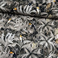 Digitálna potlač SINGLE JERSEY GREY JUNGLE Digitálna potlač SINGLE JERSEY GREY JUNGLE