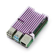 Puzdro pre Raspberry Pi 4B - hliníkovo fialové