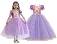 RAPUNZEL ZAPOJENÉ ŠATY KOSTÝM PRINCEZNEJ NA PLES 128 / 134 CM RAPUNZEL ZAPOJENÉ ŠATY KOSTÝM PRINCEZNEJ NA PLES 128 / 134 CM