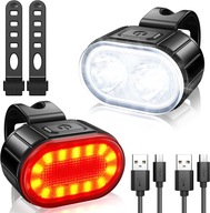 BICYKLOVÁ LAMPA PREDNÉ ZADNÉ SVETLO NA RIADITEĽKÁCH BICYKLOVÁ LAMPA PREDNÉ ZADNÉ SVETLO NA RIADITEĽKÁCH