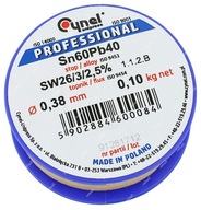 CÍN NA SPÁJKOVANIE TADIVOM 2,5% OLOVO S-Sn60Pb40 CÍN 0,38mm 100g CÍN NA SPÁJKOVANIE TADIVOM 2,5% OLOVO S-Sn60Pb40 CÍN 0,38mm 100g