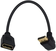 DisplayPort DP M/F HORNÝ uhlový adaptérový kábel 0,3M DisplayPort DP M/F HORNÝ uhlový adaptérový kábel 0,3M