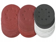 Kotúče brúsneho papiera 125mm so suchým zipsom WOOD PAINT STONE pre brúsku 30KS