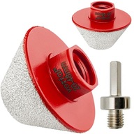 DIAMANTOVÁ FRÉZA KUŽELOVÝ ZÁVIT M14 20-48MM + ADAPTÉR DIAMANTOVÁ FRÉZA KUŽELOVÝ ZÁVIT M14 20-48MM + ADAPTÉR