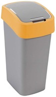 CURVER Flip-Bin odpadkový kôš strieborná/oranžová. 45 rokov CURVER Flip-Bin odpadkový kôš strieborná/oranžová. 45 rokov