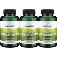 3x Swanson Ashwagandha (indický ženšen) 450 mg 3x Swanson Ashwagandha (indický ženšen) 450 mg